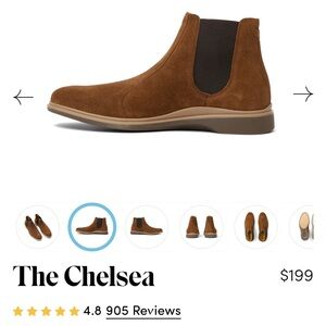 Size 11 - Amberjack Mens Shoe Grizzly Brown Suede Chelsea Boots